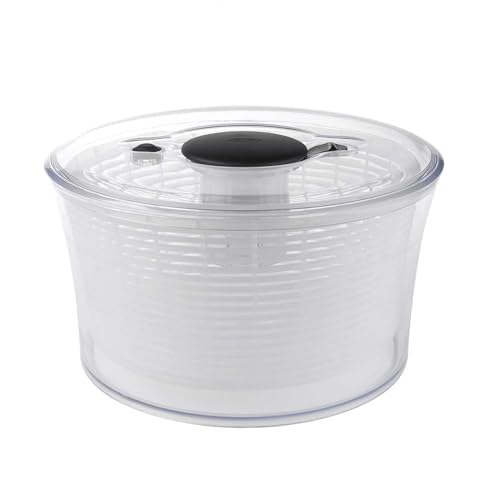 Oxo Good Grips 4.0 Mini-Salatschleuder, transparent, klein — Schüssel 2,7 l, 1,9 l Korb, Plastik von OXO