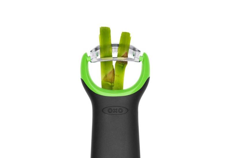 OXO Good Grips Spargelschäler Spargelschäler mit speziell geformter Klinge, (1-tlg), gebogene, gezackte Klinge von OXO Good Grips