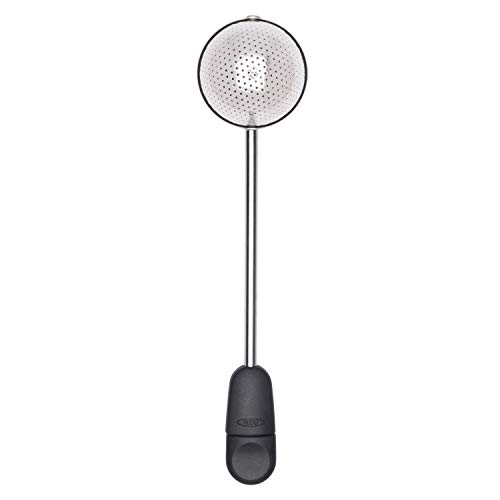 OXO Good Grips Tee-Ei mit Drehfunktion für losen Tee – Edelstahl, Schwarz von OXO