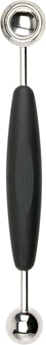 OXO Good Grips Melonenausstecher aus Edelstahl, spülmaschinenfest, Schwarz / Silber von OXO