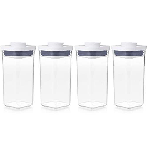 OXO Good Grips POP Container – luftdichte Lebensmittelaufbewahrung – 0,5 Qt quadratisch (4 Stück) für Süßigkeiten und mehr von OXO