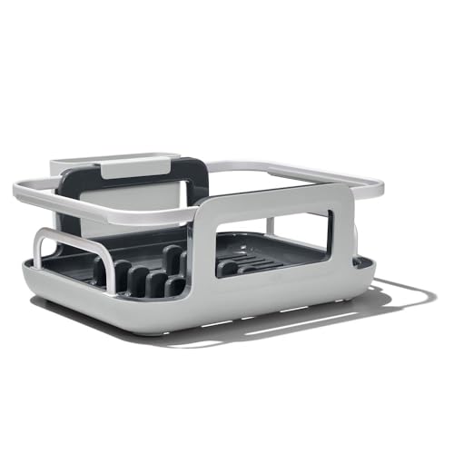OXO Good Grips Abtropfgestell für die Spüle, Aluminium, Grau von OXO