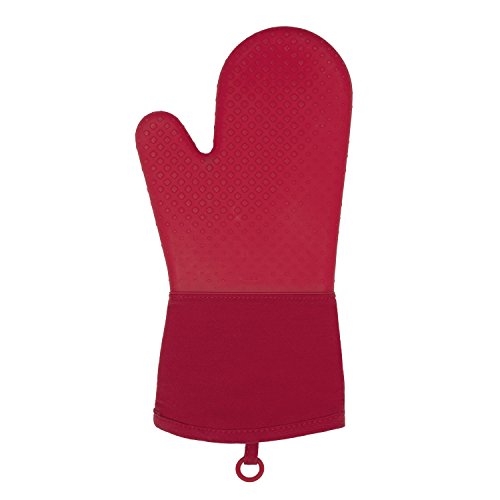 OXO Good Grips Ofenhandschuh/Topfhandschuh aus Silikon – rot, 33.02 x 16.98 x 1.49 cm von OXO