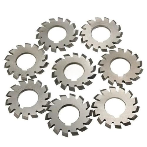 Evolventengetriebe, Zahnradfräser, Packung mit 8 HSS-Scheiben-Stirnradfräsern, 20 Grad Druckwinkel, Modul M0.4-M4.5(M3.75) von OXOLAMRIN