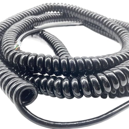 Feder Teleskopkabel, Spiralkabel Federkern, 9-adriges, 0,3 mm2 spannungsfestes Federkabel, dehnbar von 1 bis 12 Metern, Federkabel aus Polyurethanmaterial(Stretch 2 meter) von OXOLAMRIN