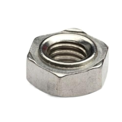 Vierkantmuttern, Gewindevierkantmuttern, 1/2/5 Stück 304 Edelstahl Punktschweißmuttern Vierkant Sechskant M4 M5 M6 M8 M10 M12(Hexagon Welding Nut,M5 (5pcs)) von OXOLAMRIN