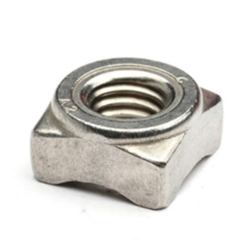 Vierkantmuttern, Gewindevierkantmuttern, 1/2/5 Stück 304 Edelstahl Punktschweißmuttern Vierkant Sechskant M4 M5 M6 M8 M10 M12(Square Welding Nut,M8 (2pcs)) von OXOLAMRIN