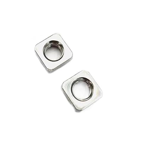 Vierkantmuttern, Gewindevierkantmuttern, 304 A2-70 Edelstahl Metrische Vierkantmutter M3 bis M12 DIN557 GB39 Packung mit mehreren Größen(M4 50pcs) von OXOLAMRIN