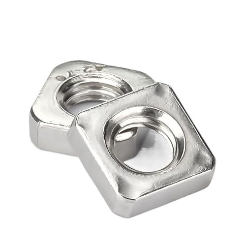 Vierkantmuttern, Gewindevierkantmuttern, Dünne Vierkantmutter M3 M4 M5 M6 M8 304 Edelstahl, metrisches Gewinde DIN562, 10/20 Stück(M4x6.7x2.1 (20pcs)) von OXOLAMRIN