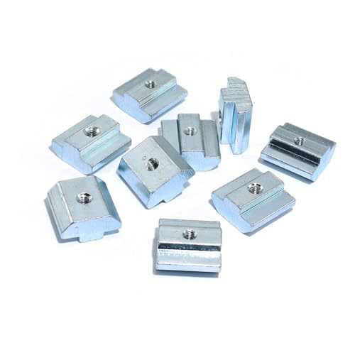 Vierkantmuttern, Gewindevierkantmuttern, Multi-Pack M3-M10 T-Block T-Track Quadratische Gleithammermuttern Aluminiumprofil 2020-4545(30s m6 50pcs) von OXOLAMRIN