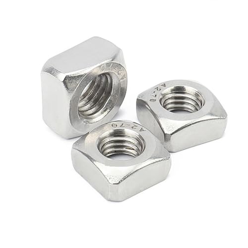 Vierkantmuttern, Gewindevierkantmuttern, Vierkantmuttern 304 SS Blindmutter Din557 Mehrere Größen Packung mit 5/10/20/50 for Metallmöbel(M3 x 50Pcs) von OXOLAMRIN