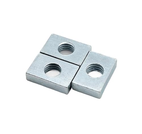 Vierkantmuttern, Gewindevierkantmuttern, Vierkantmuttern GB39 Kohlenstoffstahl M3 M4 M5 M6 Mehrere Größen 100 Stück(M3x10x5.5x2) von OXOLAMRIN