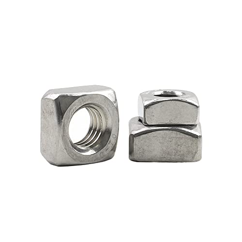 Vierkantmuttern, Gewindevierkantmuttern, Vierkantmuttern aus Edelstahl, Packung mit 5, 10, 20, 30, 40 oder 50 Stück, mehrere Größen, for Metallkanäle, Möbel(M6 20pcs) von OXOLAMRIN