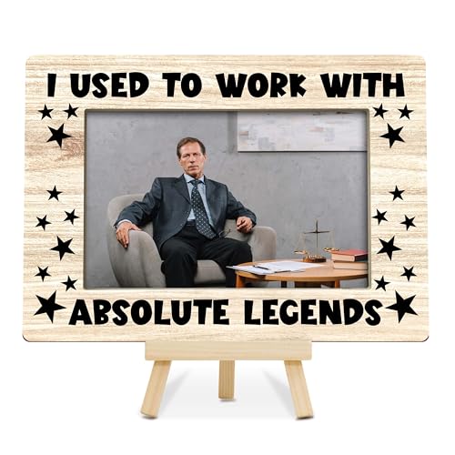 OXRUN Bilderrahmen mit Aufschrift "Boss's Day Gifts, I Used To Work With Absolute Legends", Dankeschön-Geschenke für Kollegen, Chef, Holz, 10,2 x 15,2 cm, H07 OXRUN Bilderrahmen mit Aufschrift "Boss's Day Gifts, I Used To Work With Absolute Legends", Dankeschön-Geschenke für Kollegen, Chef, Holz, 10,2 x 15,2 cm, H07 von OXRUN