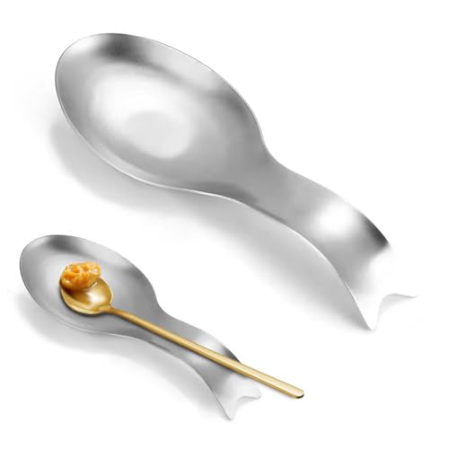 Edelstahl Löffelablage für Herd & Küchentheke,Großer Utensilienhalter für Kochlöffel, Schöpfkellen, Pfannenwender – rostfrei & spülmaschinenfest (Silbrig) Edelstahl Löffelablage für Herd & Küchentheke,Großer Utensilienhalter für Kochlöffel, Schöpfkellen, Pfannenwender – rostfrei & spülmaschinenfest (Silbrig) von OXTXO