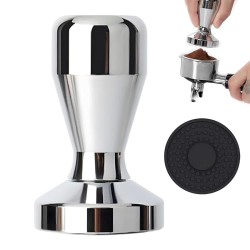 OXTXO Kaffee Tamper mit Silikonmatte – Professionelles Barista-Werkzeug für Perfekte Espresso-Shots, Kaffeemühlen-Pressen für Espressomaschinen, Unverzichtbares Zubehör für Kaffeeliebhaber von OXTXO