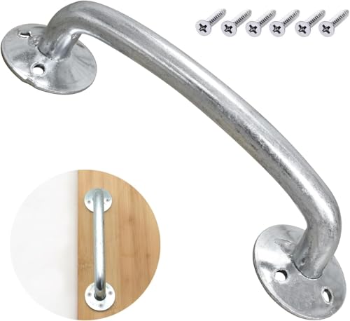 OXTXO Massiver Heavy Duty Türgriff 300mm – D-verzinkter Scheunentorgriff mit Schrauben – Ideal für Türschuppen, Garagen und Schränke von OXTXO
