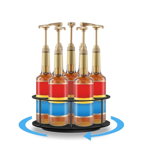 OYEFLY Großer drehbarer Kaffeesirup-Organizer (schwarz) von OYEFLY