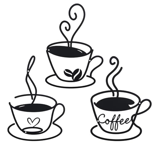 OYEFLY Kaffeetasse aus Metall, Vintage-Wanddekoration aus Metall (Stil 1) von OYEFLY