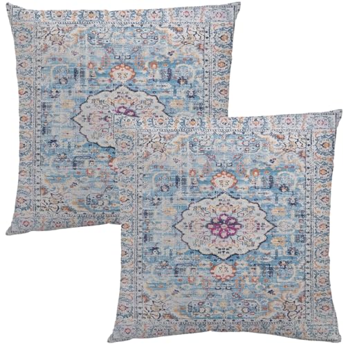 OYIMUA Kissenbezug Boho 40x40 2er Set Kissenbezüge Beige Weich Samtkissen Deko Couchkissen Kissenhülle Quadratisch Sofakissen Vintage Abstrakte Kissen Aesthetic Deko Wohnzimmer Modern Dekokissen von OYIMUA