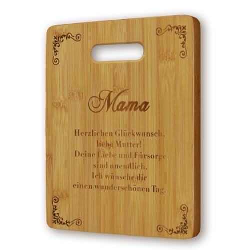 OYIWINMI Mama Geburtstagsgeschenk Bambus Schneidebrett Geschenk für Mama von Tochter Sohn Personalisiertes Küchenbrett mit Gravur Muttertagsgeschenk Geburtstagsgeschenke von OYIWINMI