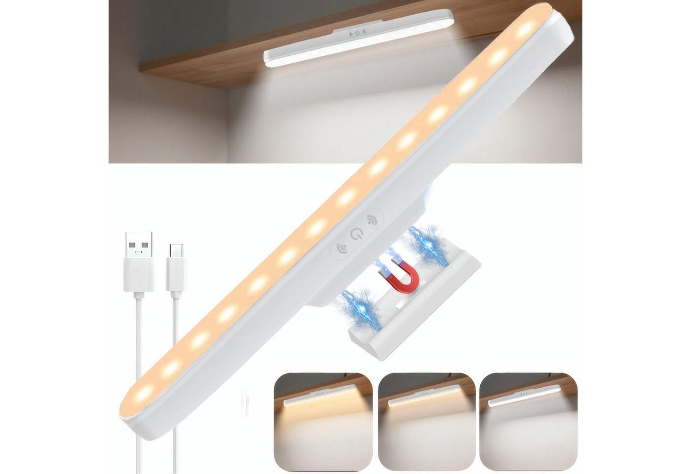 OYLCDI LED Nachtlicht Tischlampe LED Nachttischlampe,LED Unterbauleuchte, LED fest integriert, Drehbarer Winkel des Lichtkörpers, USB Wiederaufladbar Schranklicht, Kaltes Weiß, Warmes Weiß, Natürliches Weiß, für Arbeitszimmer, Treppen, Küche, Wohnzimmer,usw. OYLCDI LED Nachtlicht Tischlampe LED Nachttischlampe,LED Unterbauleuchte, LED fest integriert, Drehbarer Winkel des Lichtkörpers, USB Wiederaufladbar Schranklicht, Kaltes Weiß, Warmes Weiß, Natürliches Weiß, für Arbeitszimmer, Treppen, Küche, Wohnzimmer,usw. von OYLCDI