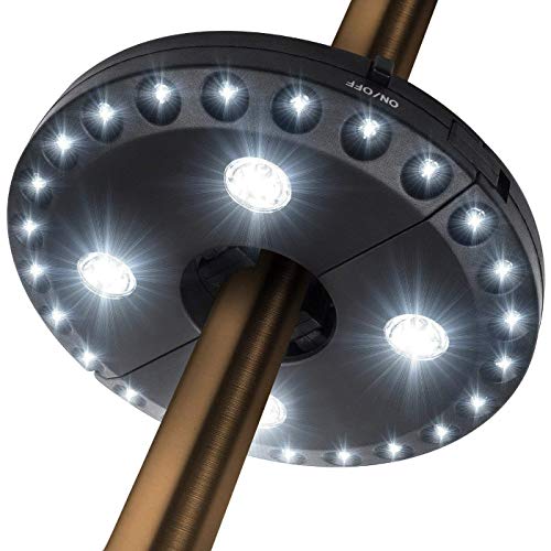 LED Sonnenschirm Beleuchtung Licht Hell Sonnenschirmbeleuchtung mit 3 Modi Batterie betrieben für Garten Party von OYOCO