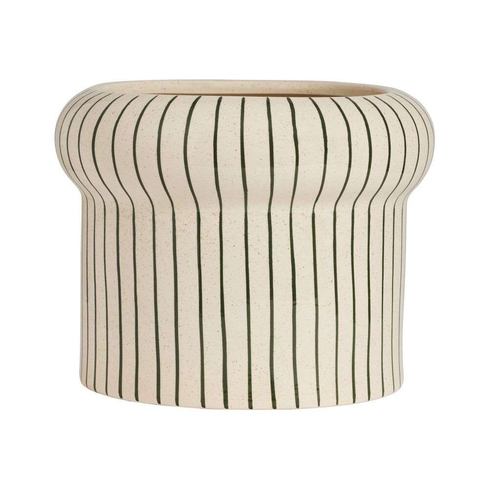 OYOY Living Design - Aki Pot Large Offwhite/Dark Green von OYOY Living Design