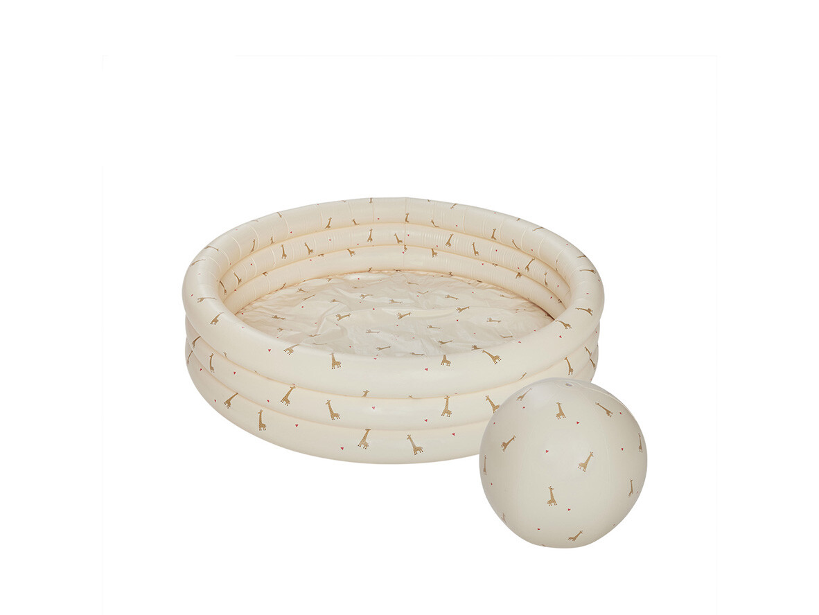 OYOY Living Design - Giraffe Swimming Pool Small & Beach Ball Butter OYOY Living Design von OYOY Living Design