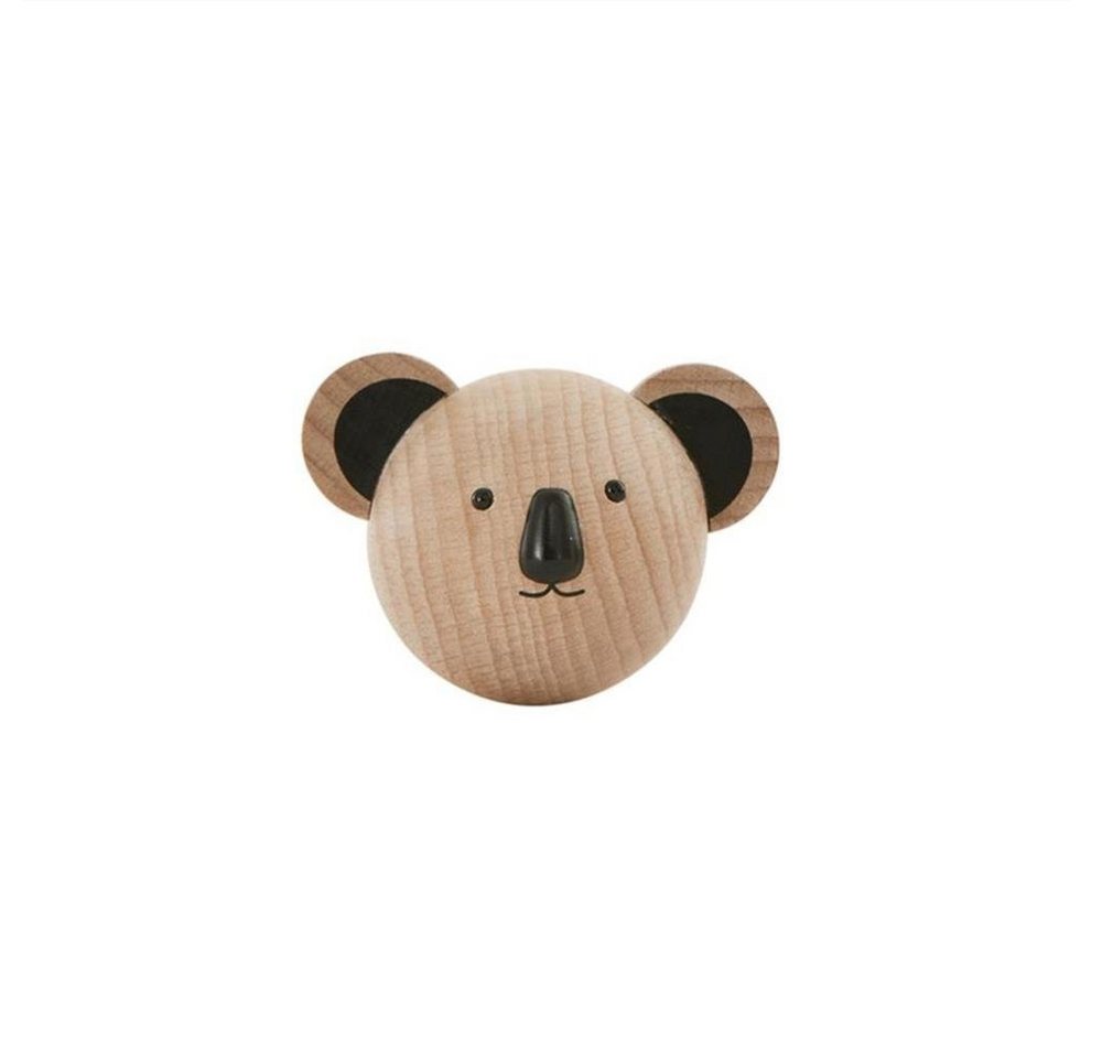 OYOY Garderobenhaken Mini Knauf Koala, Koala 4,5 x 6,5 x 6,5 cm Buche Haken Garderobenhaken braun von OYOY