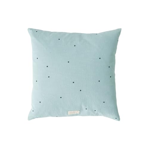 OYOY Housse de Coussin Kyoto dot Square - bleu poussiéreux von OYOY