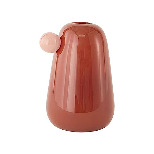 OYOY Inka Vase Klein Nutmeg - Kleine Dekovase Braun aus farbigem Glas - Durchmesser 12,5 x Höhe 20 cm - L300429 von OYOY