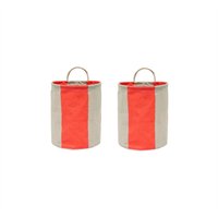 OYOY - Kara Aufbewahrungskorb S, cherry red (2er-Set) von OYOY