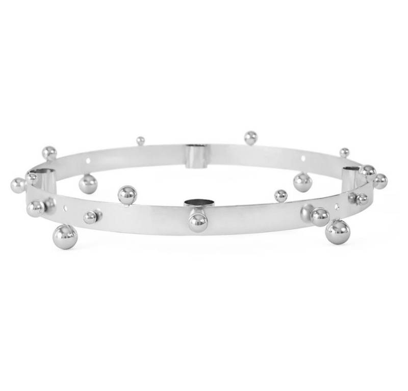 OYOY Kerzenhalter Pearl Advent Candleholder, Adventskerzenhalter 33 x 5,5 cm Stahl Adventskranz Kerzenhalter Silber OYOY Kerzenhalter Pearl Advent Candleholder, Adventskerzenhalter 33 x 5,5 cm Stahl Adventskranz Kerzenhalter Silber von OYOY