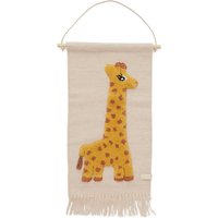 OYOY - Kinder-Wandteppich mit Tiermotiv, Giraffe / rose von OYOY