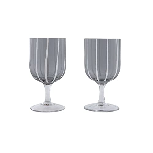 OYOY LIVING - Mizu Wine Glass - Pack of 2 - Grey (L300547) von OYOY