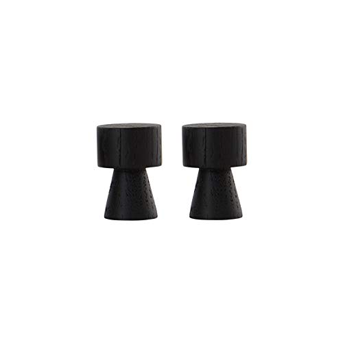 OYOY Living Design Pin Hook/Knob 2er Set Wandhaken Holz Schwarz für Gaderobe oder Wohnzimmer - L10186 von OYOY