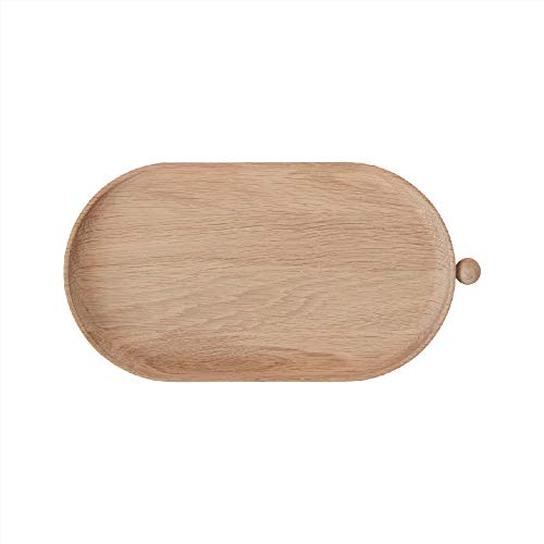 OYOY Living Inka Wood Tray - Holztablett Tablett Oval zum Servieren und Präsentieren Organisieren - Eiche 34x18x2 cm von OYOY