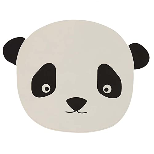 OYOY Mini - Platzset/Tischset Abwischbar 100% Silikon für Kinder - Placemat Panda in White/Black - L:45 x B:35 x H:0,2 cm - M107134 von OYOY
