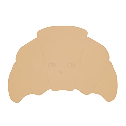 OYOY Mini Platzset für Kinder - Placemat Croissant DarkCaramel - Tischset aus Sillikon abwischbar Croisssant Beige- L:49 x B:35 x H:0,2 cm - M107329 von OYOY