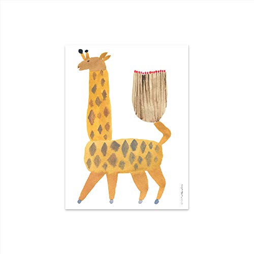 OYOY Mini Poster für Mädchen und Jungen Noah Giraffe - Tiere Poster für Mädchen und Jungen Kinderzimmer Dekoration - 100% Papier 30x40 cm (BxH) von OYOY