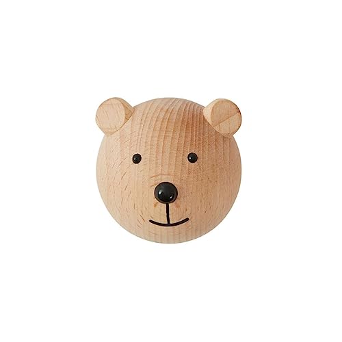 OYOY Mini - Wandhaken aus Holz Bär/Bear - Garderobenhaken Garderobe für Kinder/Kinderzimmer - 4,5 x 6 x 4,5cm von OYOY
