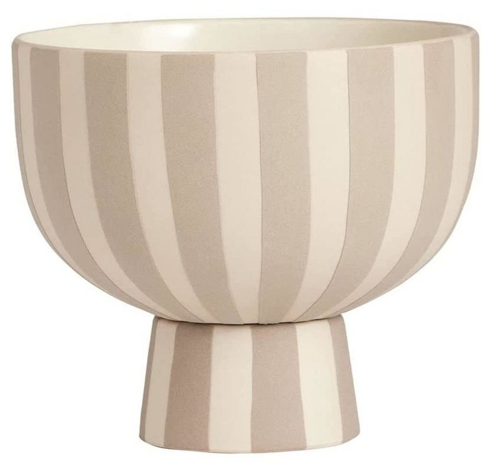 OYOY Servierschüssel Toppu Bowl, Keramik, Schale Topf Blumentopf Vase Obstkorb Design Gestreift von OYOY