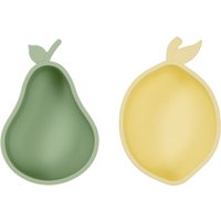 OYOY - Snackschalen, Zitrone & Birne, gelb / grün (2er-Set) von OYOY