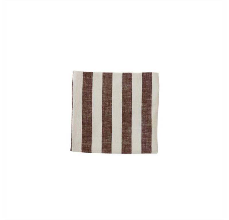 OYOY Tischdecke Bio-Baumwolle 200 x 140 cm Streifen, Weiß Choko von OYOY