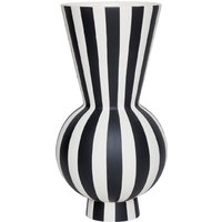 OYOY - Toppu Vase, Ø 14,5 x H 28 cm, weiß / schwarz von OYOY
