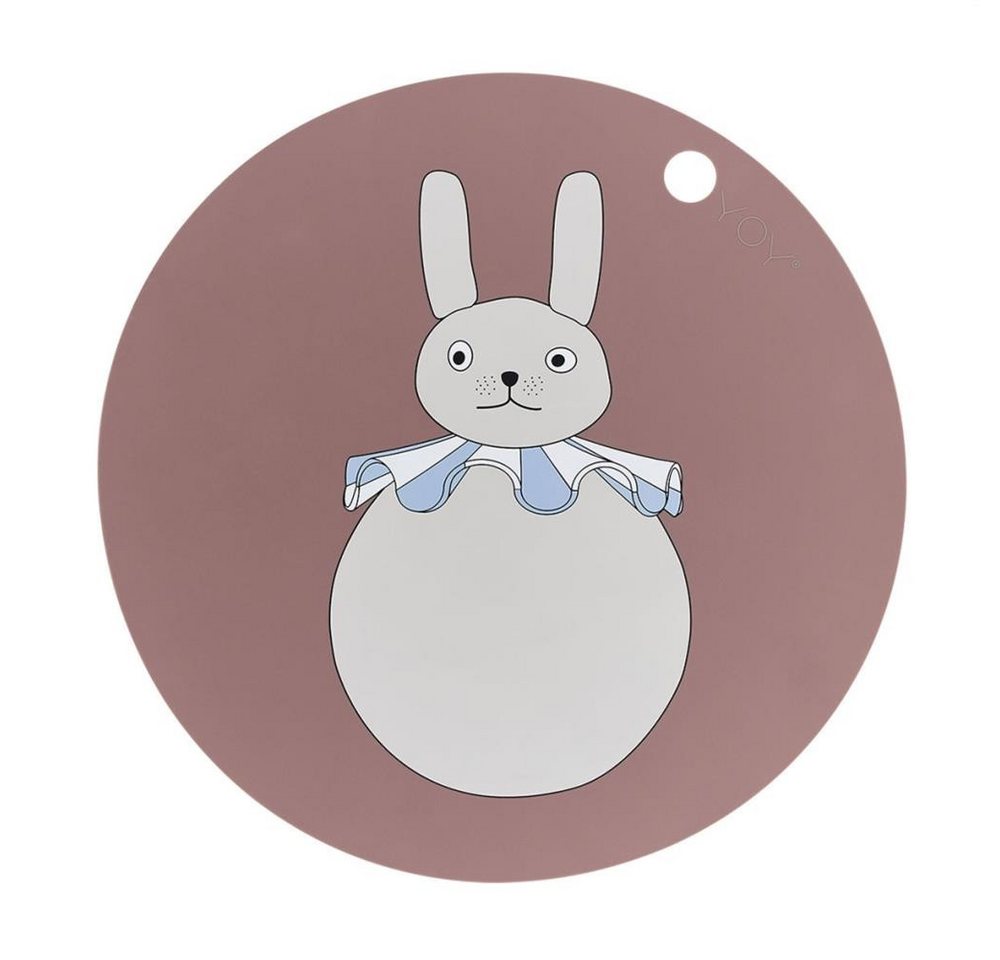 Platzset, Platzdeckchen Kaninchen Pompon, OYOY, 39 cm, rund, Silikon von OYOY
