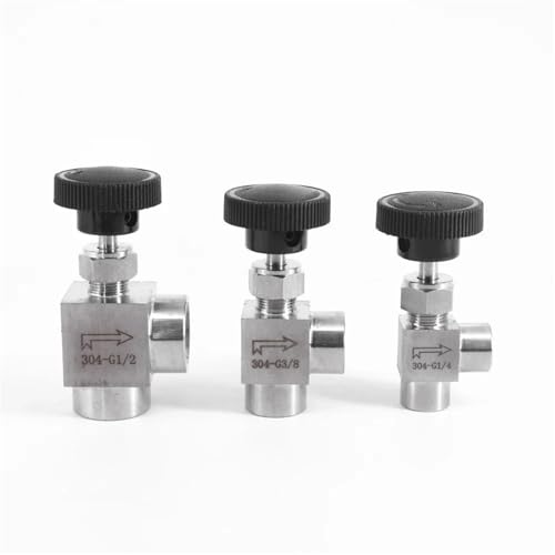 1/8" 1/4" 3/8" 1/2" BSP NPT Female Elbow 90 Degree Angle Needle Valve Crane Elbow 304 Stainless Flow Control Water Gas Oil(1/2",BSP) von OYOZWKYXC