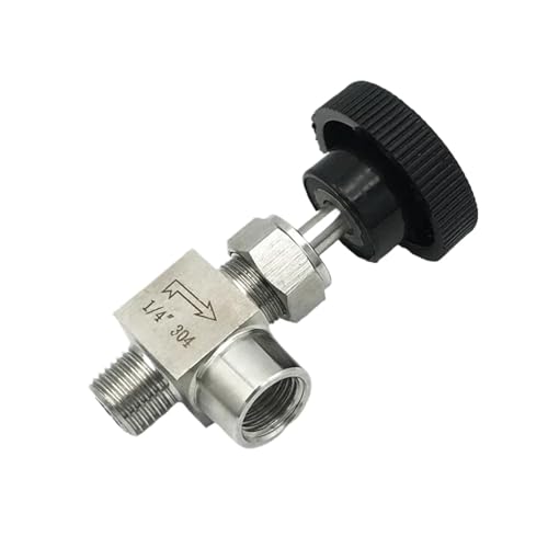 1/8" 1/4" 3/8" 1/2" BSP NPT Male To Female Elbow 90 Degree Needle Valve Crane Elbow 304 Stainless Flow Control Water Gas Oil(1/2",BSP) von OYOZWKYXC