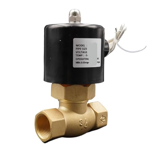 1PCS Solenoid Valve 1/2" 3/4" 1" Water Valve Normally Closed DC24V AC220V high Temperature Suitable for steam Liquid or Gas(OneColor,0.75 Inch)(Onecolor,0.75 Inch) von OYOZWKYXC